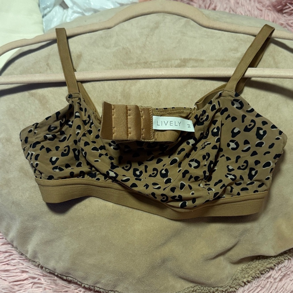 Lively Leopard Print Bra - Tan and Black